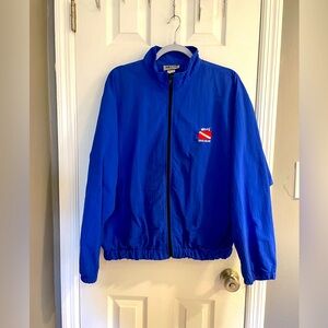 Vintage 1990 Uzzi Dive Gear Windbreaker Jacket Size Large.